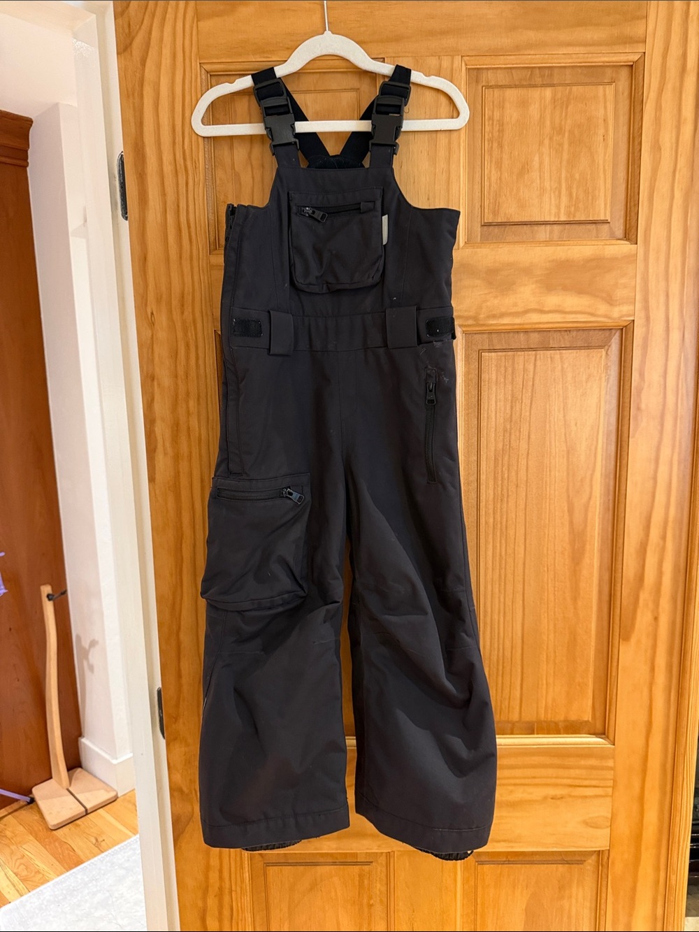 Women's Black Insulated Snow Bib Jumpsuit